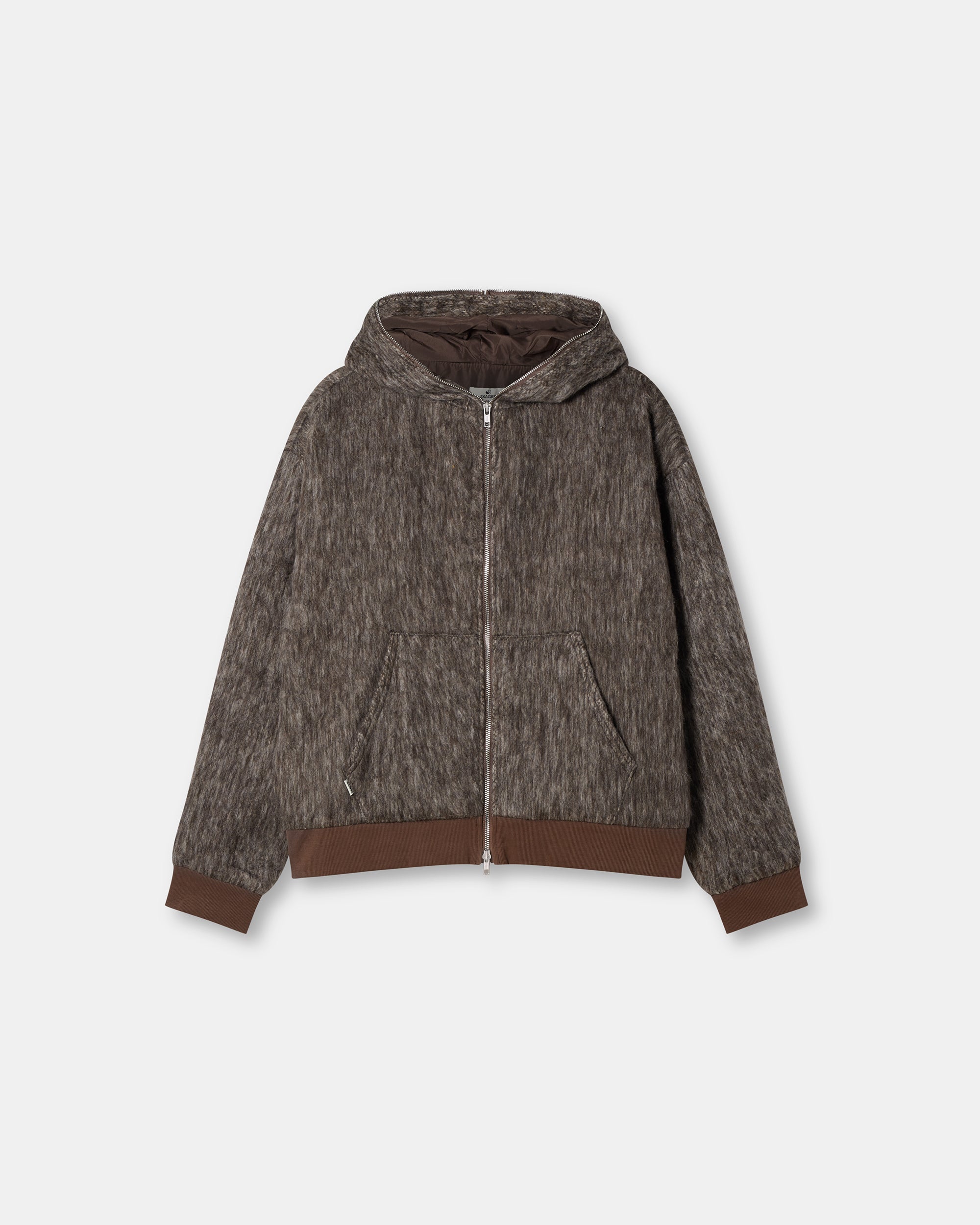 Fuzzy Hoodie Brown